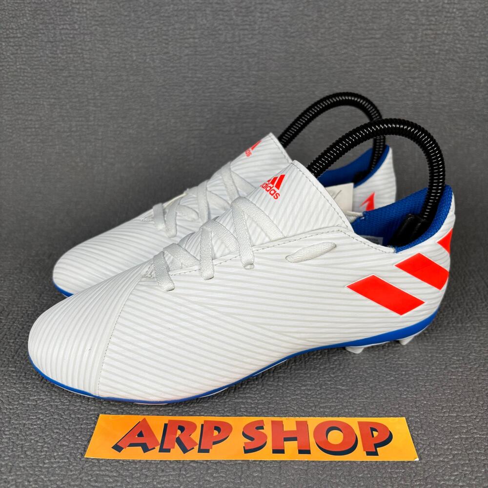 Adidas Nemeziz Messi 19.4 F99931 Size Kids Boys 4Y White Blue Soccer Cleats